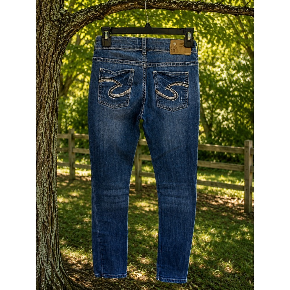 SILVER Sasha Skinny Jeans Womens Size 10 Blue Stretch Denim Mid Rise Slim Fit